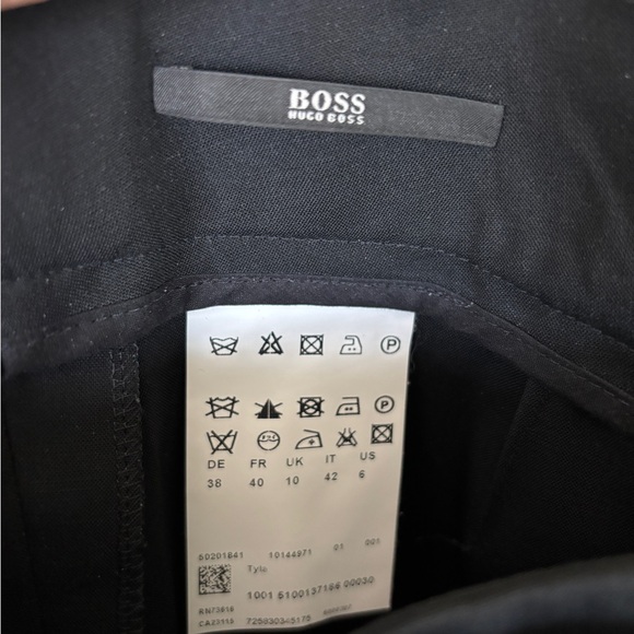 Hugo Boss Virgin Wool Pants Style Tyla Black - Picture 4 of 4